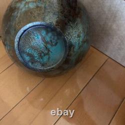 Japanese Bronze Flower Vase height approx. 22cm A034
