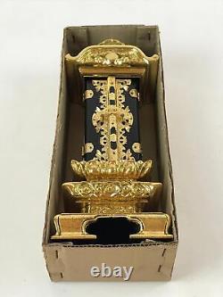 Japanese Buddhist Altar Mortuary Tablet Unused Vtg Wood Lacquer Ihai BA120