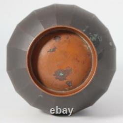 Japanese Copper Vase flower Polyhedral artist preference BV346