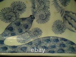 Japanese Edo Arita blue and white Sometsuke Kenryu-nen-sei Porcelain Plate
