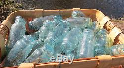 Japanese Glass FLOATS 5 ROLLING PIN Lot-50 Ocean Fishing ROLLERS BULK Vntg