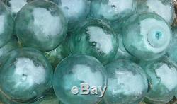 Japanese Glass Fishing FLOATS 4-4.5" LOT-36 Round Buoy BULK Tiki Ocean Vintage 