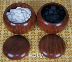 Japanese Goban thick board Kaya wood stone and shell 1950s Japan high craft
