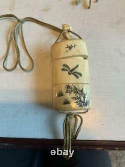 Japanese Inro Antique Regular medicine case White From Japan DHL FedEx Type B