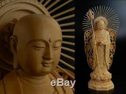 Japanese, Japan, Buddhism Jizo Bodhisattva, wooden statue Buddha 41cm