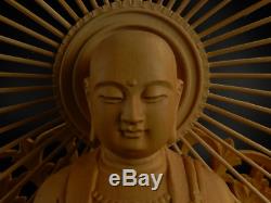 Japanese, Japan, Buddhism Jizo Bodhisattva, wooden statue Buddha 41cm