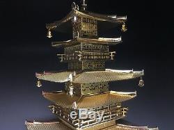 Japanese Japan, Jcultural heritage Buddhist temple 3-storied pagoda stupa 41cm