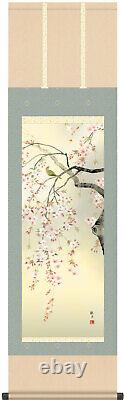 Japanese Kakejiku Hanging Scroll Cherry Blossoms Moriyama Kangetsu Shakusanrit