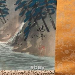 Japanese Kakejiku Hanging Scrolls Of Mountain Rivers