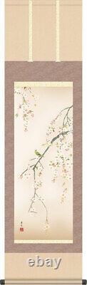 Japanese Kakejiku Spring Hanging Scroll Cherry Blossoms Nishio Kaetsu Shakusan