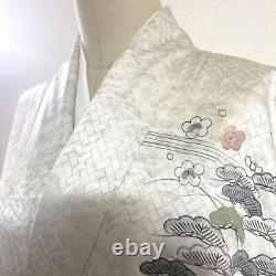 Japanese Kimono Tsukesage Houmongi Pure Silk Vintage Antique Japan 166