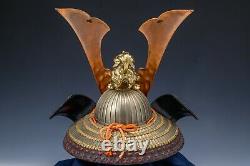 Japanese Old Vintage Samurai Helmet -Dragon and Hawk Deco Kabuto with a mask