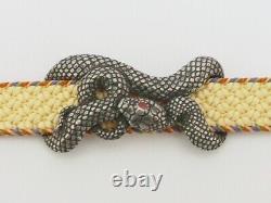 Japanese Sash Clip Band Obidome Black Snake Kimono Accessories Antique Rare