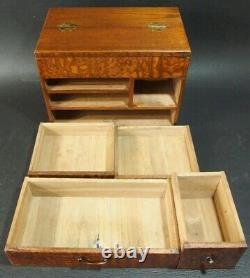 Japanese Sewing Box 4 Drawer Haribako Keyaki Zelkova Kiri Wood Small Tansu