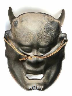 Japanese Signed Hannya Iron Mask Horny Devil Rare Japan With Box