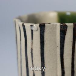 Japanese Taizo Yamada Pottery Two Bowl Cup Oribe Shino YT03