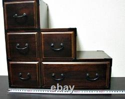 Japanese Tansu Wooden Miniature Staircase Chest and Storage Unit