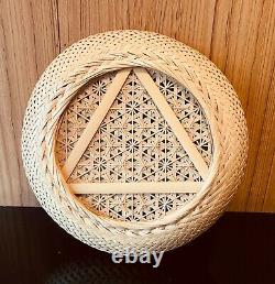 Japanese Traditional Craftwork Handmade Bamboo Basket Musou