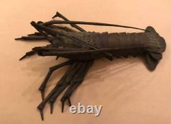 Japanese Traditional Metal Crafts Jizai Iron Lobster Ornament Antique Very Rare