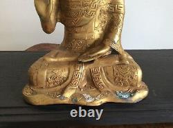 Japanese Vintage Buddha Statue / Bronze / size W 17 × H 21 cm 2.4 kg