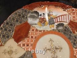 Japanese antique Kutani Porcelain Platter late 19th century