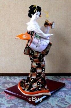 Japanese antique doll kimono Geisha Girl Tsuzumi beautiful Japan Kyoto Figure