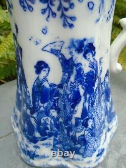 Japanese blue and white coffee pot nice colour signed to base
