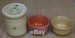 Japanese ceramic Tea Ceremony set 1950s Chabako Ochawan Japan art sale