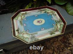 Japanese hand painted fine porcelain tray lovely colours