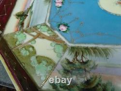 Japanese hand painted fine porcelain tray lovely colours