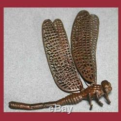 Japanese movable dragonfly statue of copper OKIMONO e1225 From Japan