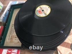 Japanese old fashioned record set Antique one point With box japan very rare