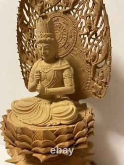 Japanese wooden Buddhist statue DAINICHINYORAI 38x17cm/15.2x6.8in #2