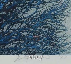 Joichi HOSHI print TREETOP (BLUE) 1973