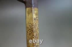 Jutte Jitte vintage Japanese traditional weapon iron pole Edo police brass #43