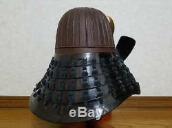 KABUTO 32-Ken Suji Helmet Edo Period Samurai armor Japan life-size Maedate