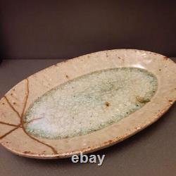 KINTSUGI Plate Oval shape pottery art Japanese