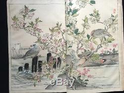 KONO BAIREI Flower Birds Full color woodcut album Woodblock print book JPN #1