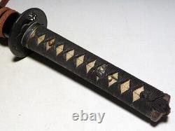 Katana Koshirae Japan Original Edo Sword Sukashi Tsuba Hotei Menuki Antique