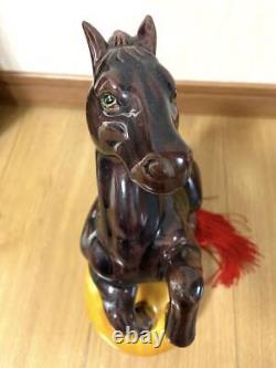 Kutani ware horse figurine with box 8inch Japanese antique