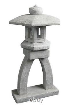 Large Solid Kotoji Yukimi Japanese Stone Lantern Lamp Stone Cast Frostfes