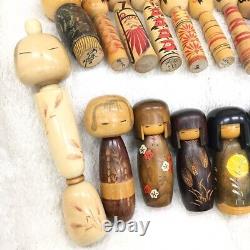 Lot 31 Traditional Japanese Kokeshi Doll Showa Retro Antique Crafts F/S Vintage