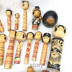Lot 31 Traditional Japanese Kokeshi Doll Showa Retro Antique Crafts F/S Vintage