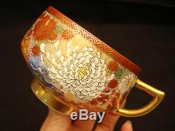 MARKED Kutani JAPANESE MEIJI SATSUMA TEA SET / EGGSHELL CUPS & SAUCERS / PLATES