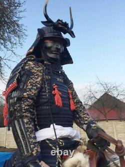 MENPO Japan mask samurai yoroi Kabuto armor katana koshirae Busho Helmet #4536P