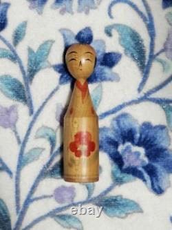Made By Teruo Sato Japanese Kokeshi Doll Togatta Folk Art Antique Vintage