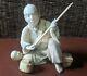 Meiji Netsuke okimono of a man with a spear superb detail signed by carver