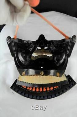 Menpo Japanese Samurai Iron Face Mask Armor from Japan No. 2