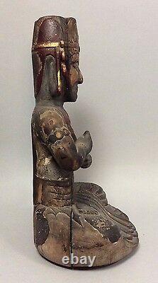Museum-Quality, Antique, Japanese Wooden Sculpture-Statue of Buddha 13th Century
