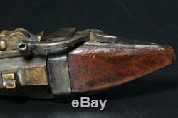 NT18 Edo era Japan Antique Miniature Matchlock shape gun teppo Netsuke hinawaju